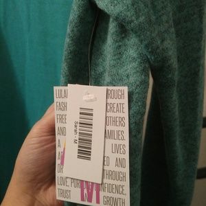 Medium lularoe sarah teal turquoise aqua green nwt